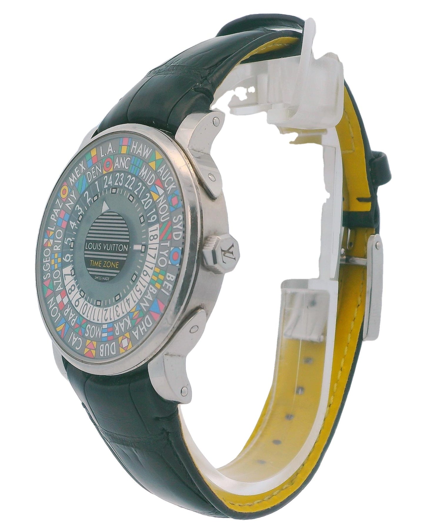 Louis Vuitton Q5D20 Escalar Timezone Steel Watch