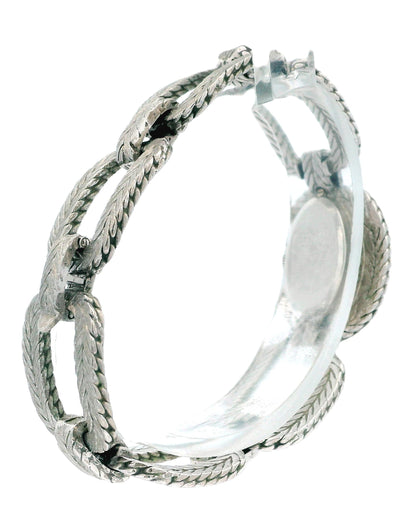 chopard oval lapis dial cush shp herringbone link brac 18kw
