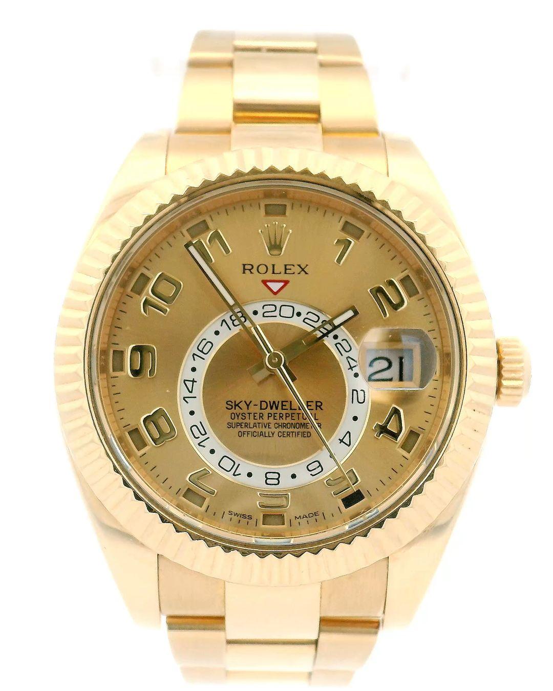 Rolex Sky-Dweller 326938 Champagne Dial With Box & Papers