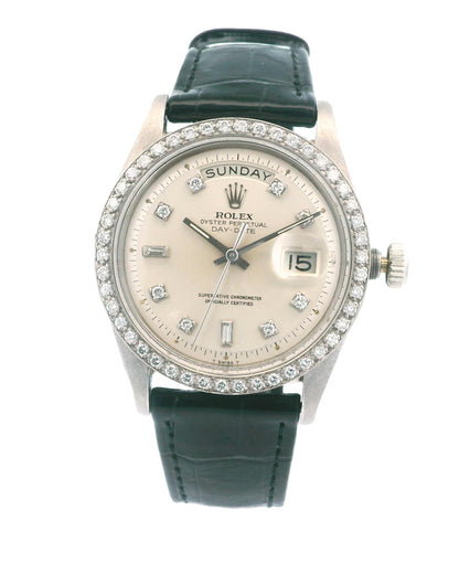 Rolex Day-Date President 1804 Diamond 18K White Gold Mens Watch
