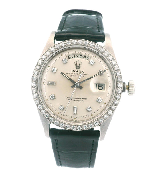 Rolex Day-Date President 1804 Diamond 18K White Gold Mens Watch