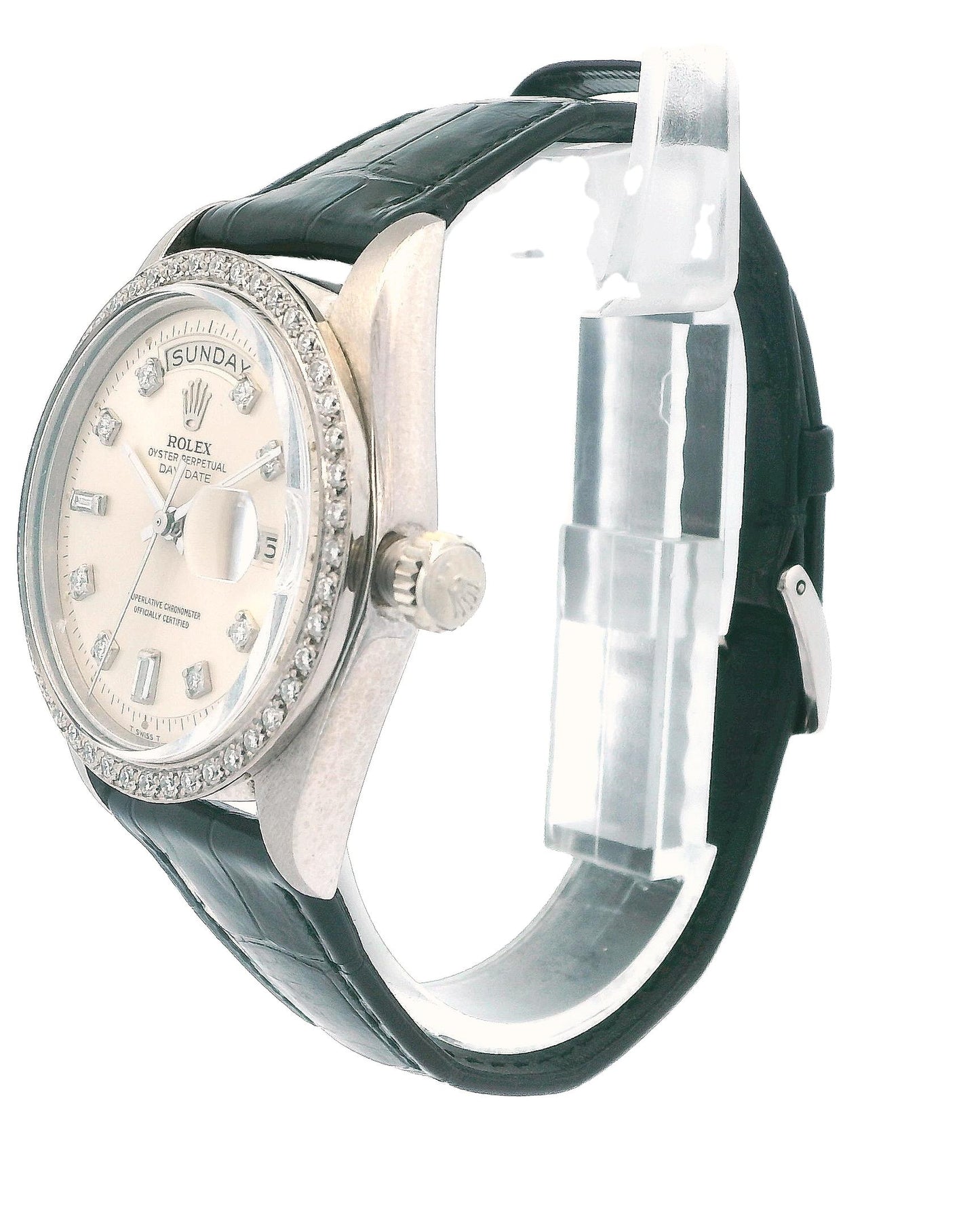 Rolex Day-Date President 1804 Diamond 18K White Gold Mens Watch