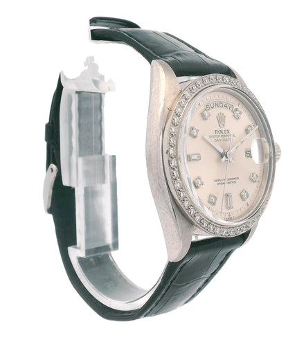Rolex Day-Date President 1804 Diamond 18K White Gold Mens Watch