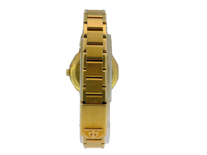 Baume & Mercier 18k Yellow Gold Riviera Flat Bracelet Diamond Bezel & Dial