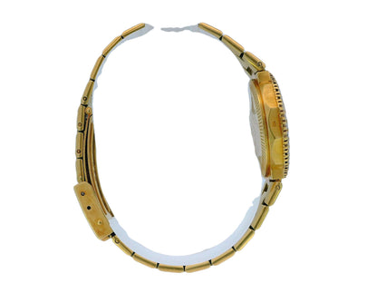 Baume & Mercier 18k Yellow Gold Riviera Flat Bracelet Diamond Bezel & Dial