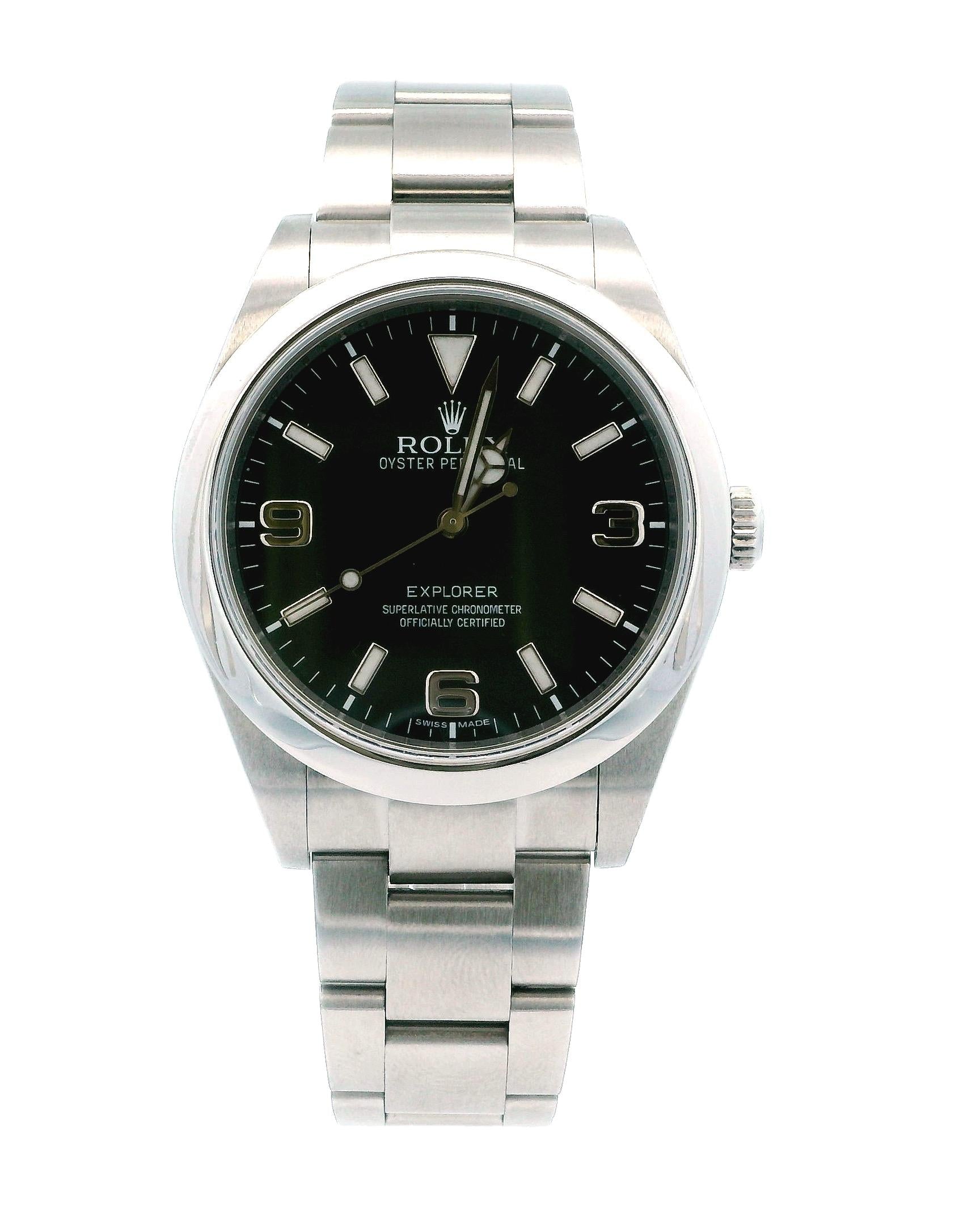 Rolex Explorer 214270 Black Dial Mens Watch Box & Papers