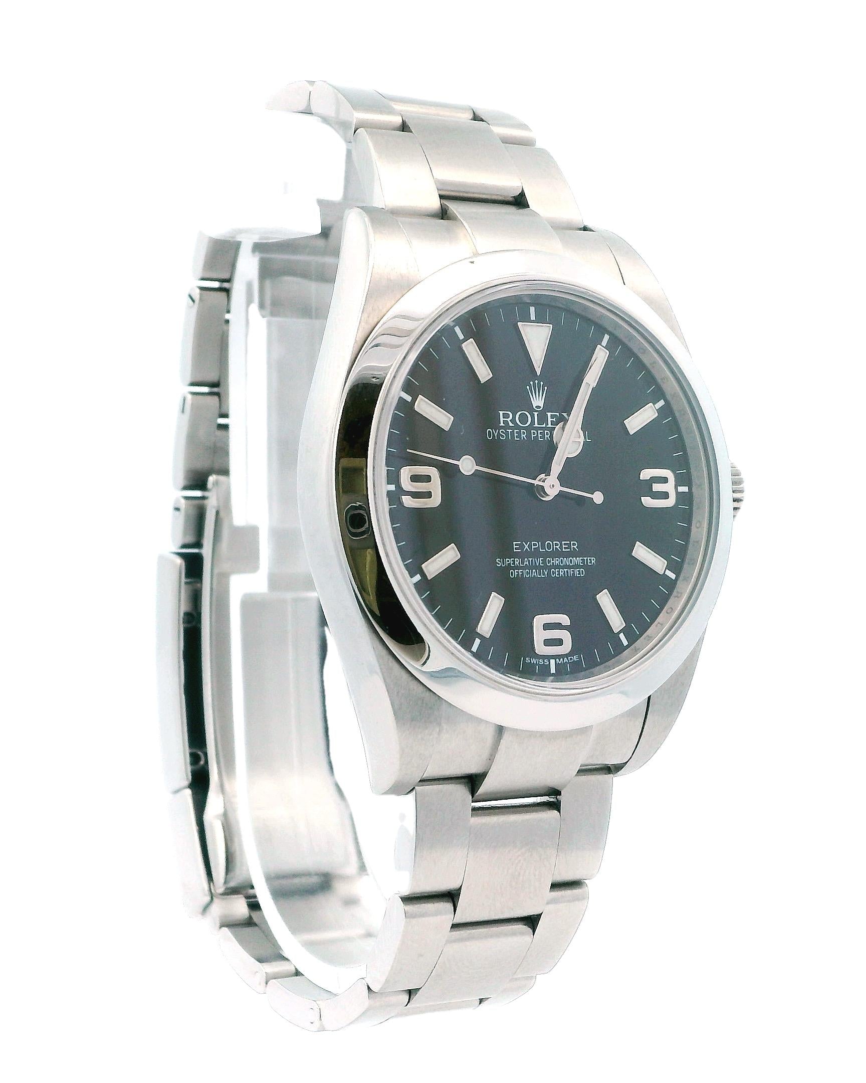 Rolex Explorer 214270 Black Dial Mens Watch Box & Papers