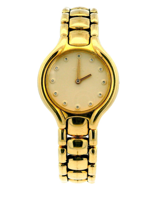 Ebel Beluga 18k Yellow Gold Diamond Dial Ladies Watch