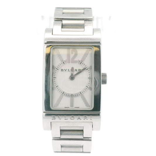 Bvlgari Rettangelo Steel Silver Dial Ladies Watch(Pre-Owned)