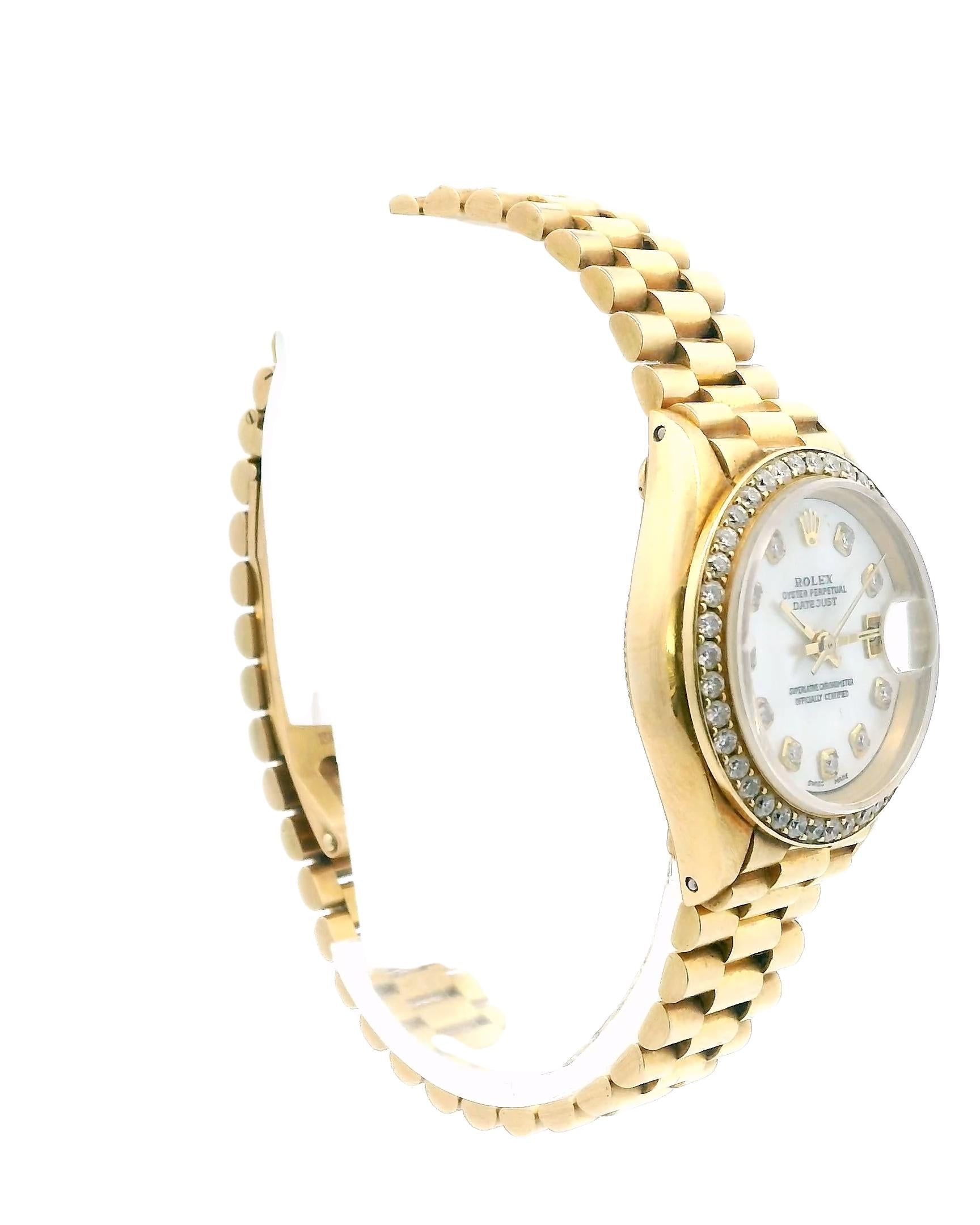 Rolex Datejust 6917 Custom-Diamond MOP & Bezel Dial Watch