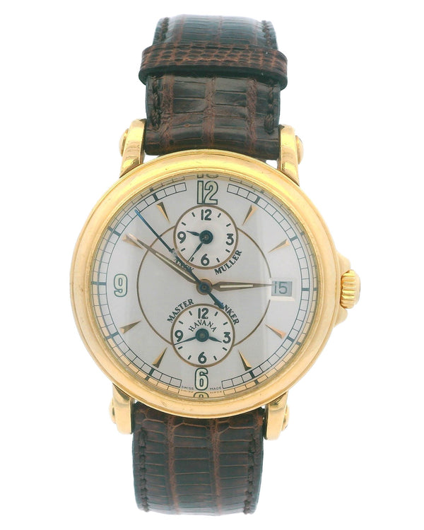 Franck Muller Master Banker 18k Yellow Gold Triple Time Zone