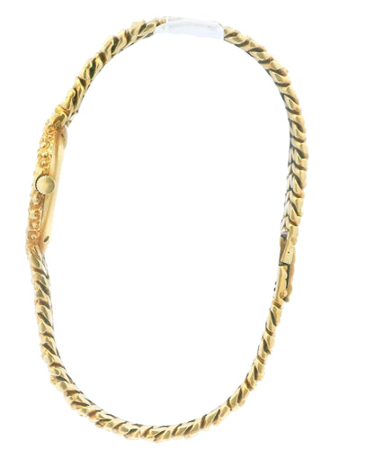 Piaget 9040N17 18K Yellow Gold Blue Dial Nugget Bracelet Ladies Watch