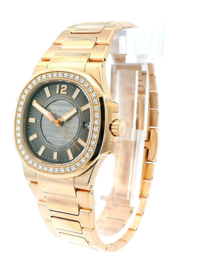 Patek Philippe Nautilus 7010/1R Tiffany&Co Taupe Dial & Diamond Bezel Watch