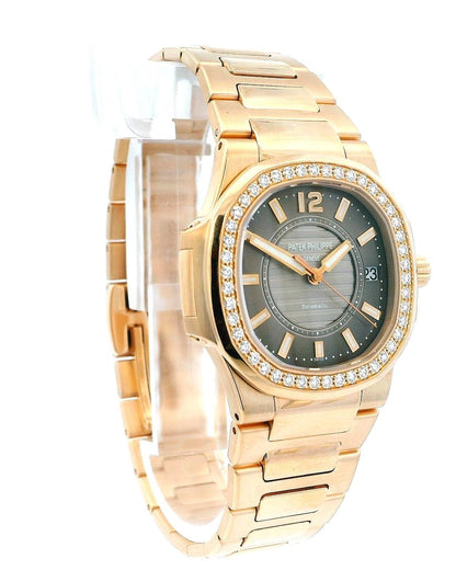 Patek Philippe Nautilus 7010/1R Tiffany&Co Taupe Dial & Diamond Bezel Watch