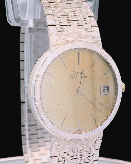 Piaget 13311A6 Large White Gold Florentine Dial & Bracelet Pattern