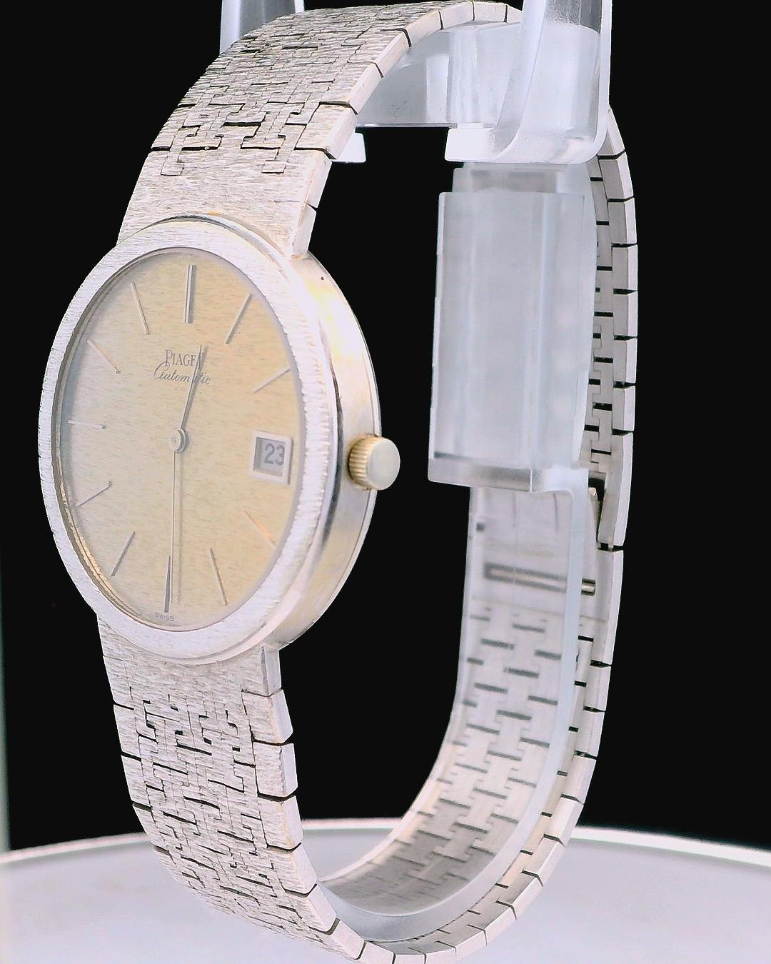 Piaget 13311A6 Large White Gold Florentine Dial & Bracelet Pattern