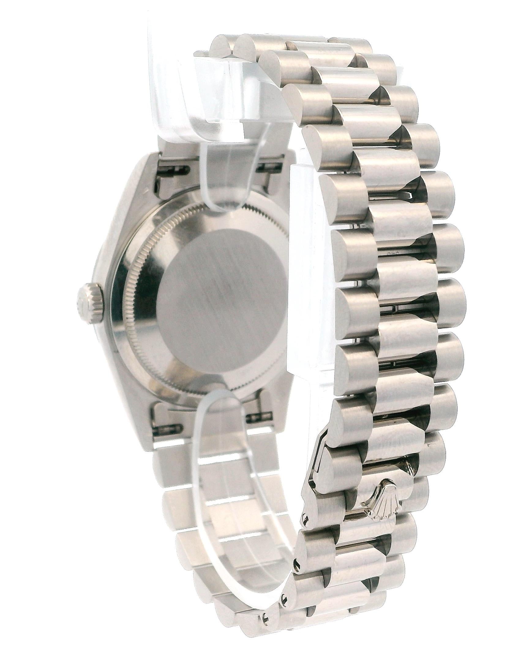 Rolex Day Date 18239 Blue Dial 18K White Gold W/Service Docs.