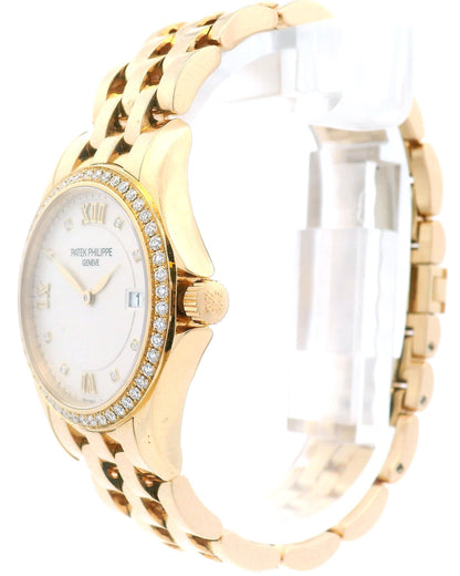 Patek Philippe Calatrava 18k Yellow Gold Diamond Ladies Watch 4906-101J