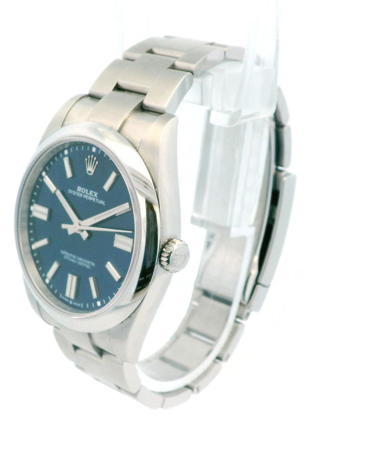 Rolex OP 124300 Blue Dial Mens Watch Box & Papers