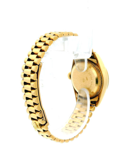 Rolex Datejust 69168 18K Yellow Gold white Dial Ladies Watch.