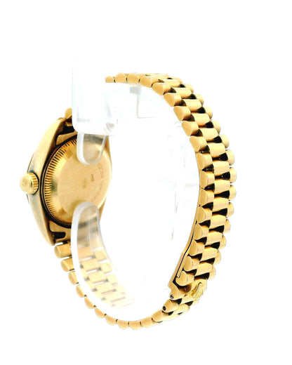 Rolex Datejust 69168 18K Yellow Gold white Dial Ladies Watch.