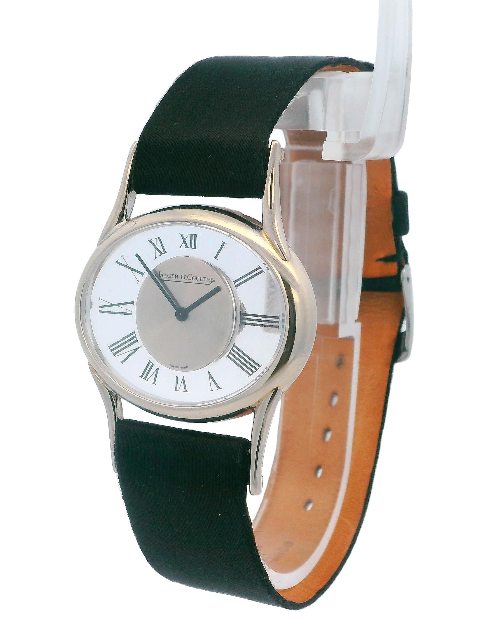 Jaeger Le-Coultre 17011 Mystery 18k White Gold W/Customized Strap & Buckle