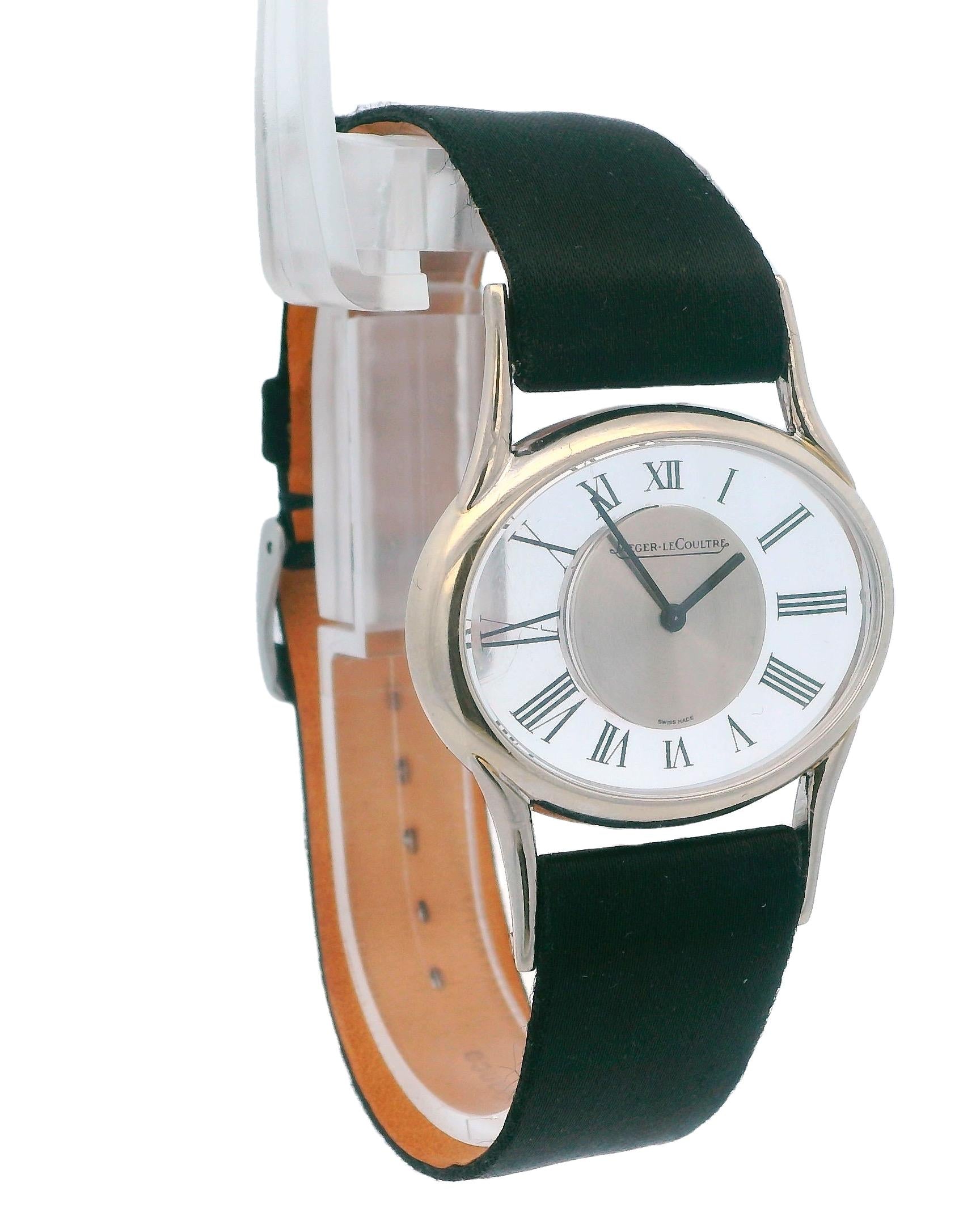 Jaeger Le-Coultre 17011 Mystery 18k White Gold W/Customized Strap & Buckle