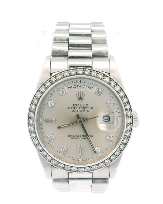Rolex Day-Date President 18346 Platinum Diamond Watch
