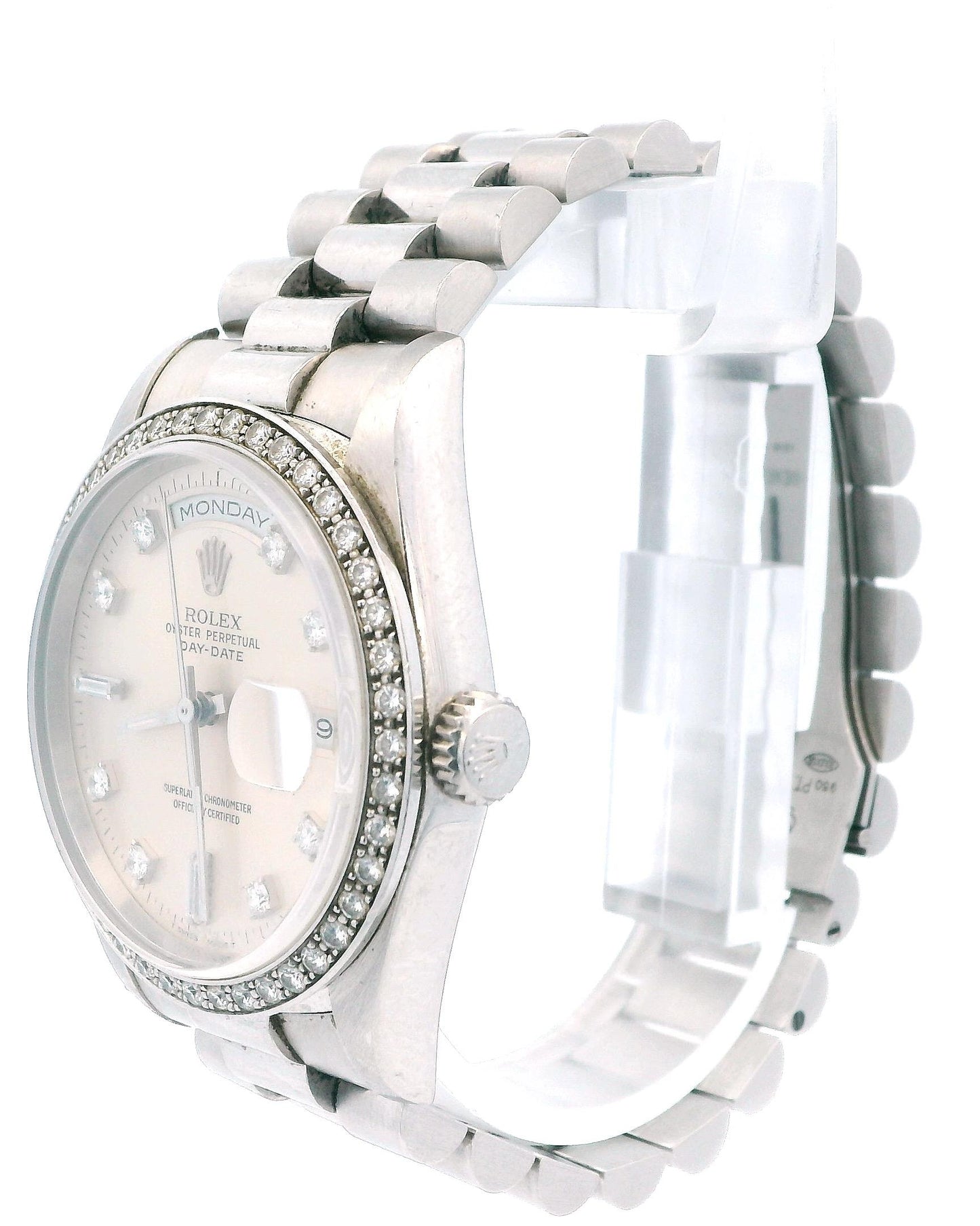 Rolex Day-Date President 18346 Platinum Diamond Watch