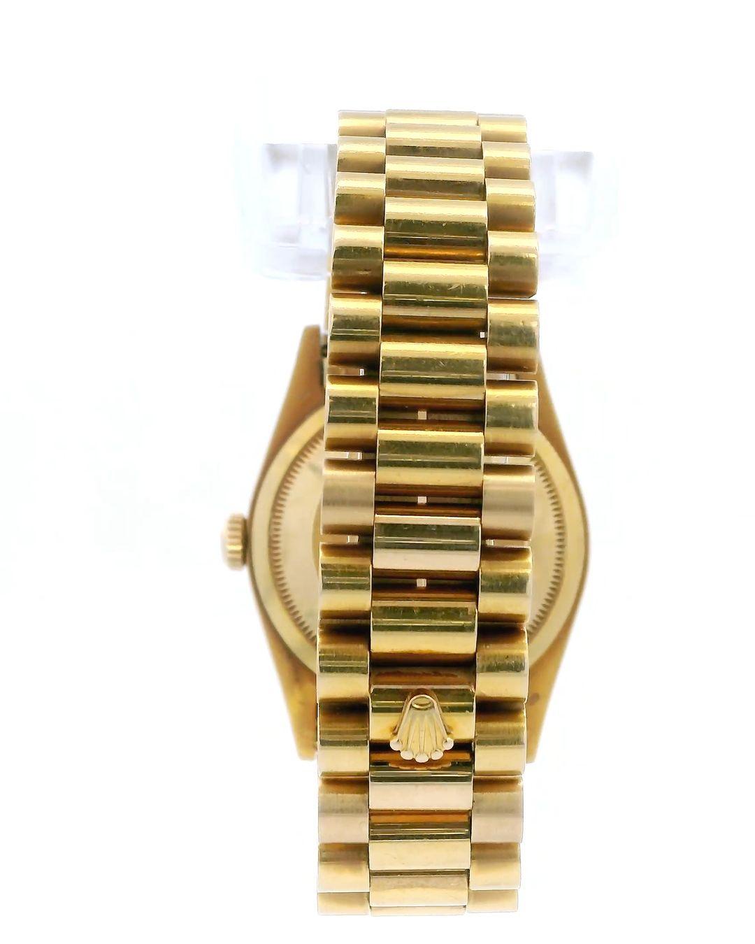 Rolex Day-Date 18238 18K Yellow Gold  Anniversary Diamond Dial Watch