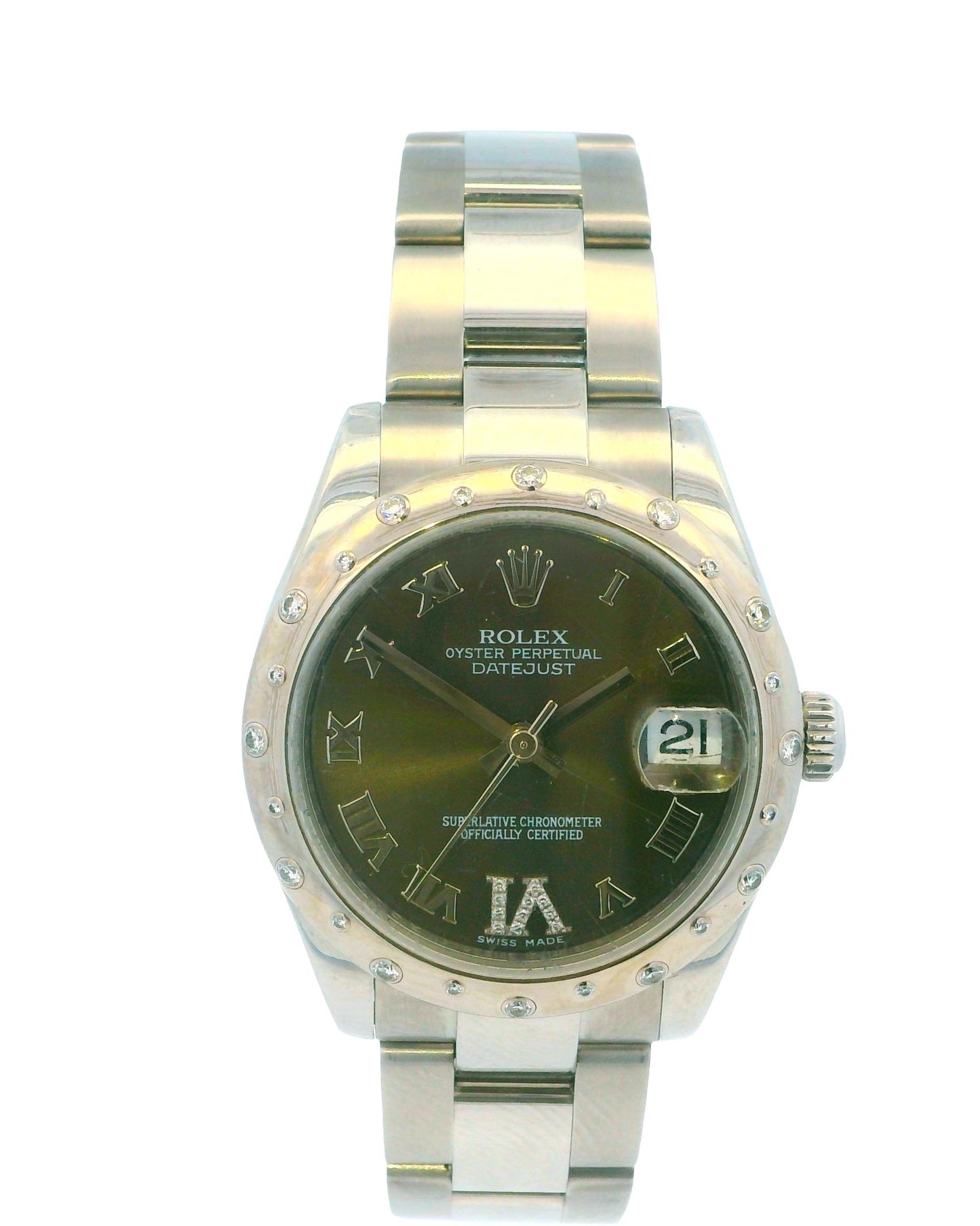 Rolex Datejust 278344RBR Diamond Bezel Midsize Ladies Watch
