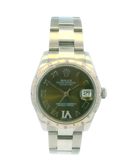 Rolex Datejust 278344RBR Diamond Bezel Midsize Ladies Watch