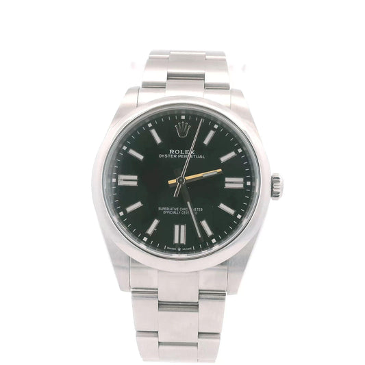 Rolex Oyster Perpetual 124300 Black Dial Mens Watch Box & Papers(Pre-Owned)