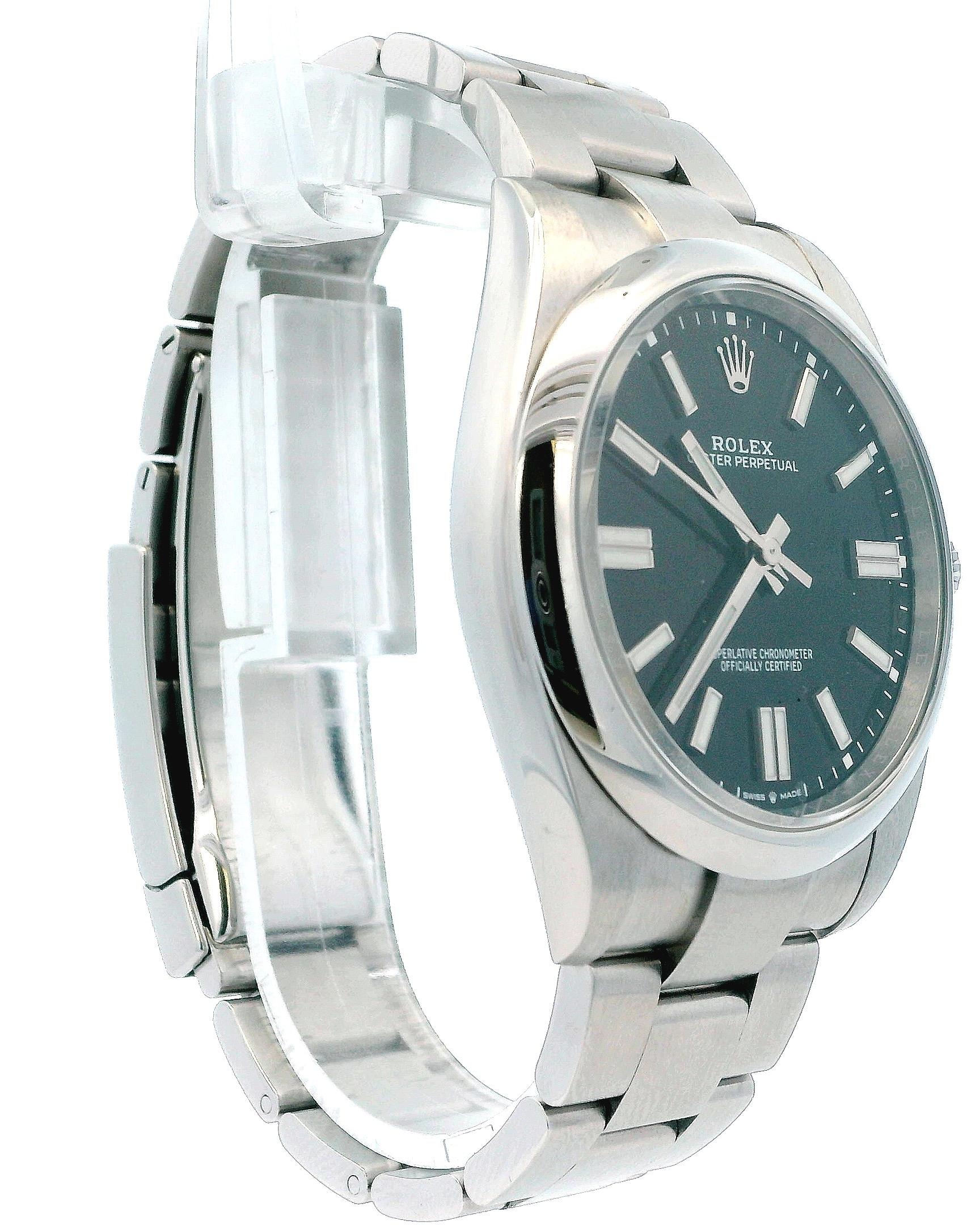 Rolex Oyster Perpetual 124300 Black Dial Mens Watch Box & Papers