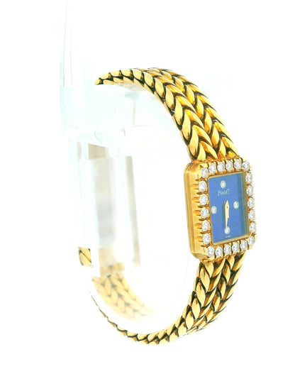 Piaget Mini Lapis Dial Diamond chevron bracelet Ladies Vintage Watch
