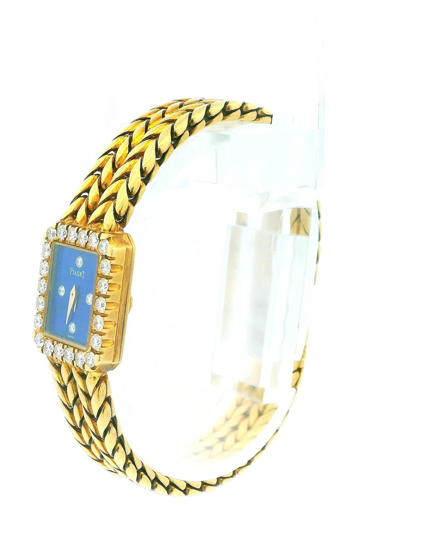 Piaget Mini Lapis Dial Diamond chevron bracelet Ladies Vintage Watch