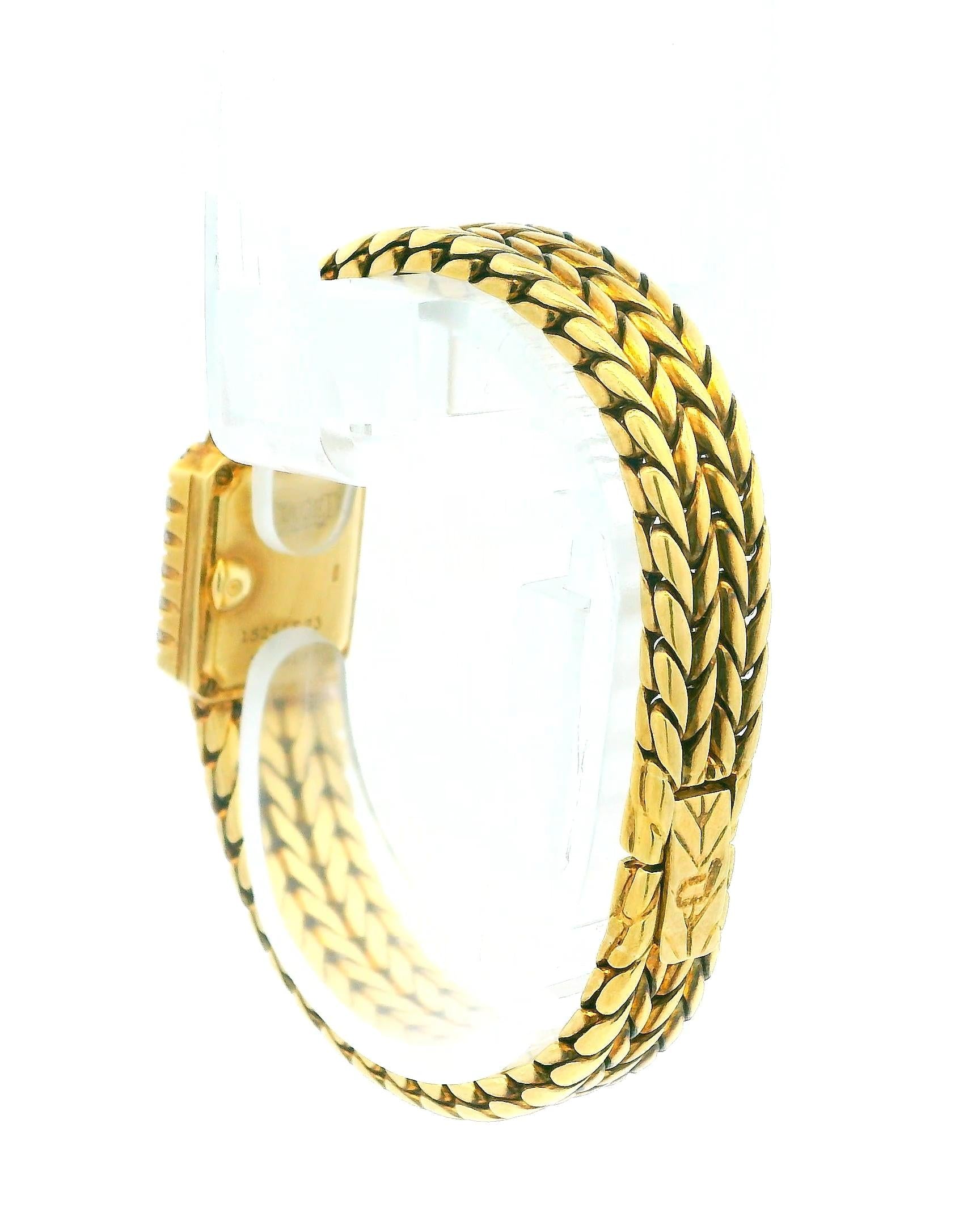 Piaget Mini Lapis Dial Diamond chevron bracelet Ladies Vintage Watch