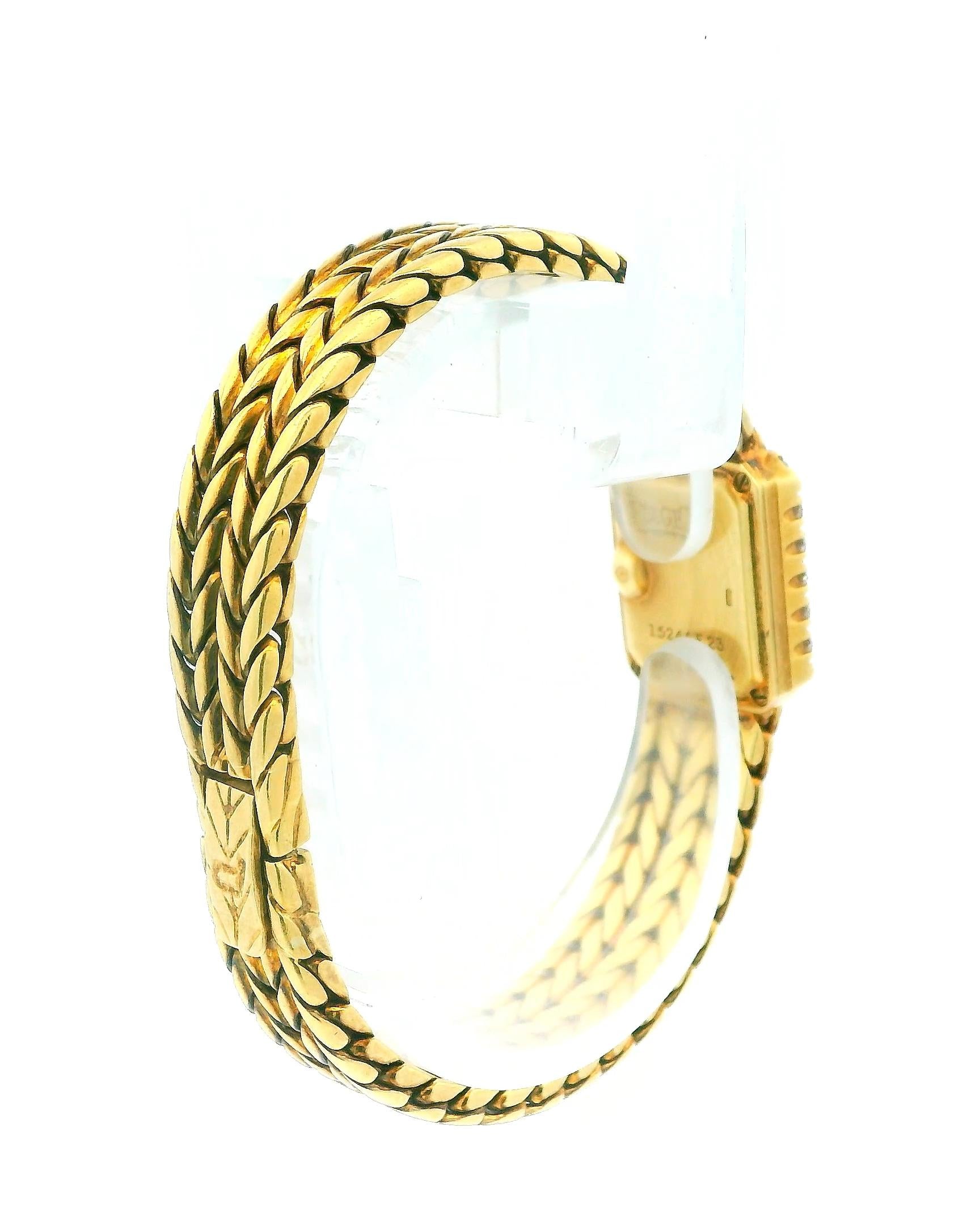 Piaget Mini Lapis Dial Diamond chevron bracelet Ladies Vintage Watch