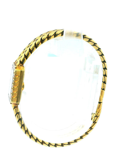 Piaget Mini Lapis Dial Diamond chevron bracelet Ladies Vintage Watch