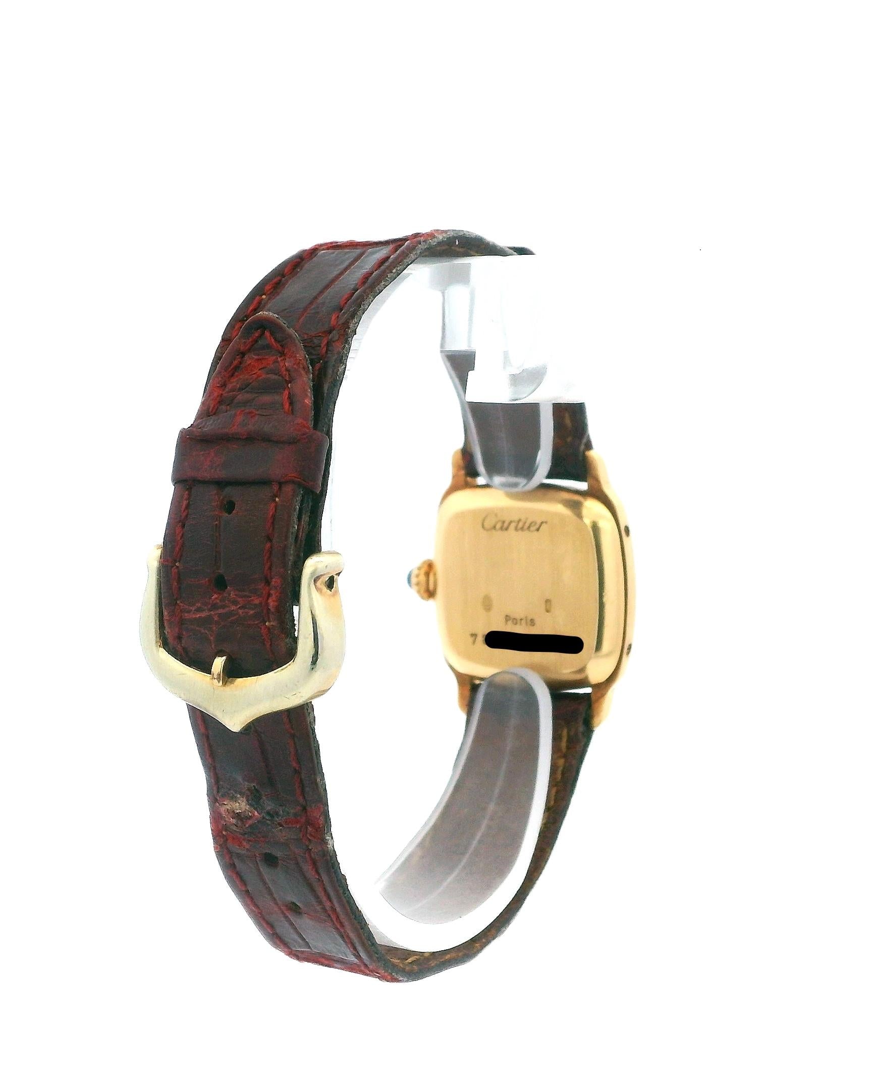 Cartier Paris 7825 18K  Yellow Gold Mechanical Vintage Watch