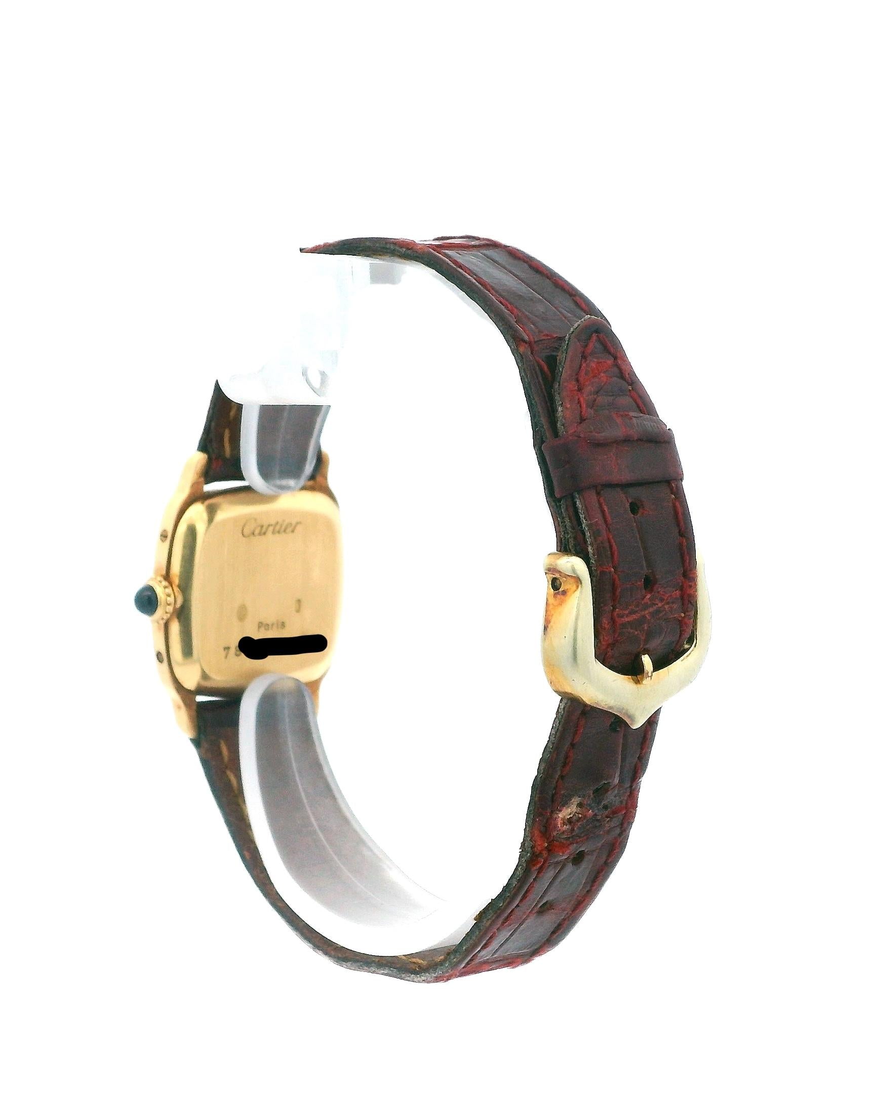 Cartier Paris 7825 18K  Yellow Gold Mechanical Vintage Watch
