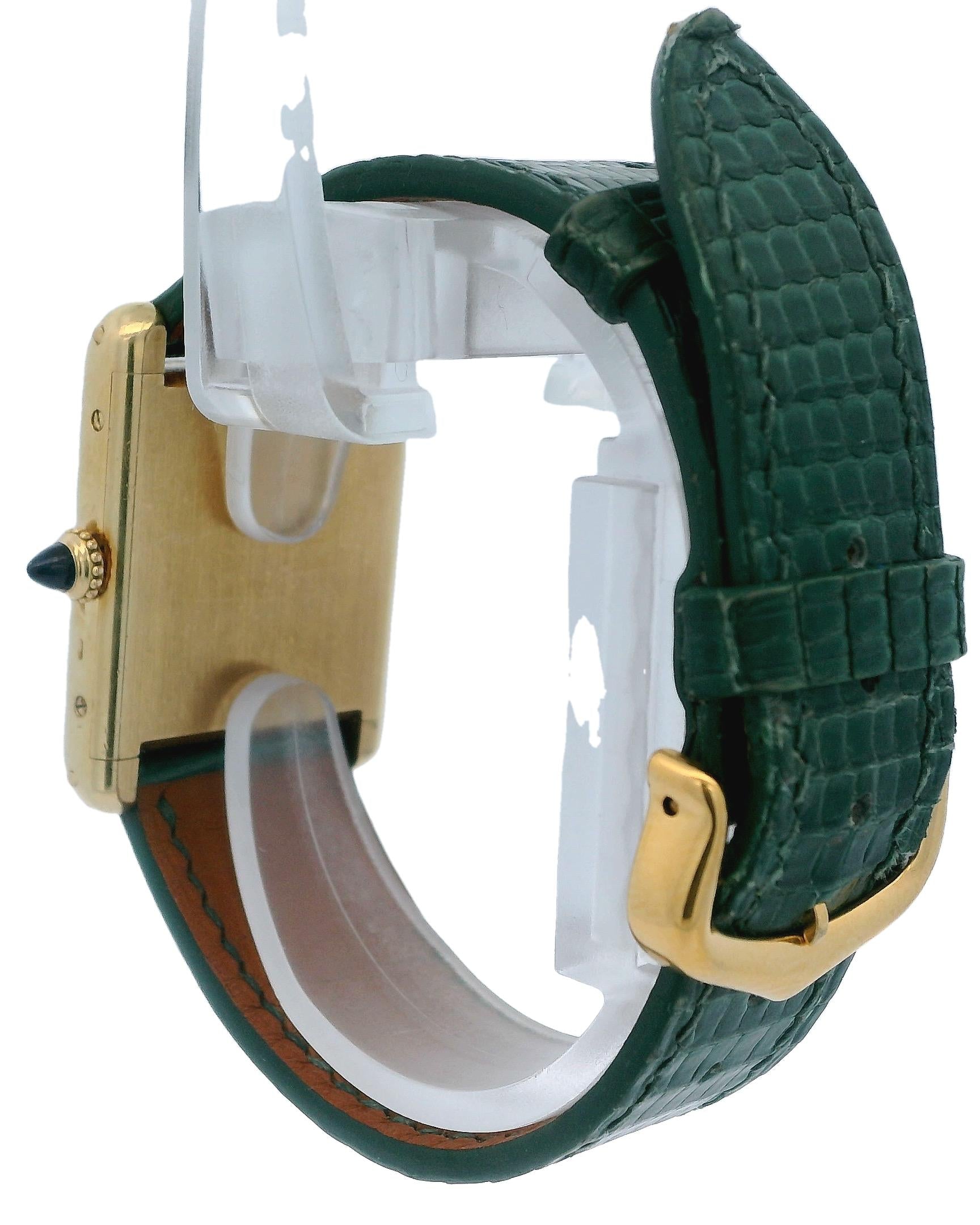 Cartier Tank 18k Yellow Gold by Cartier NY in 1980's sign by Bueche Girod