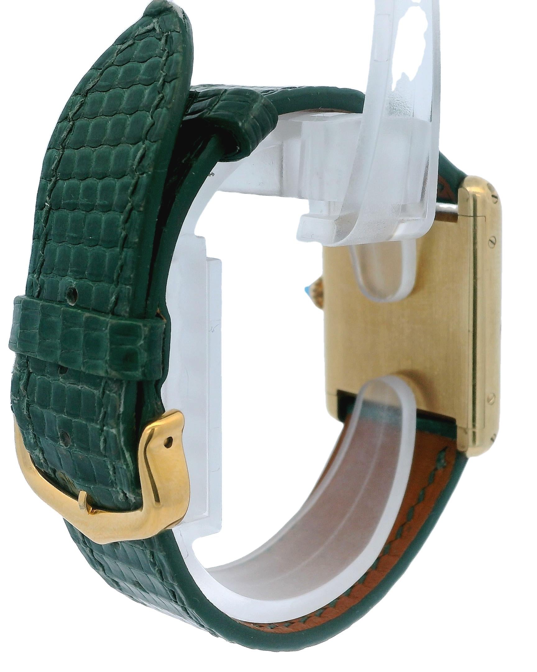 Cartier Tank 18k Yellow Gold by Cartier NY in 1980's sign by Bueche Girod