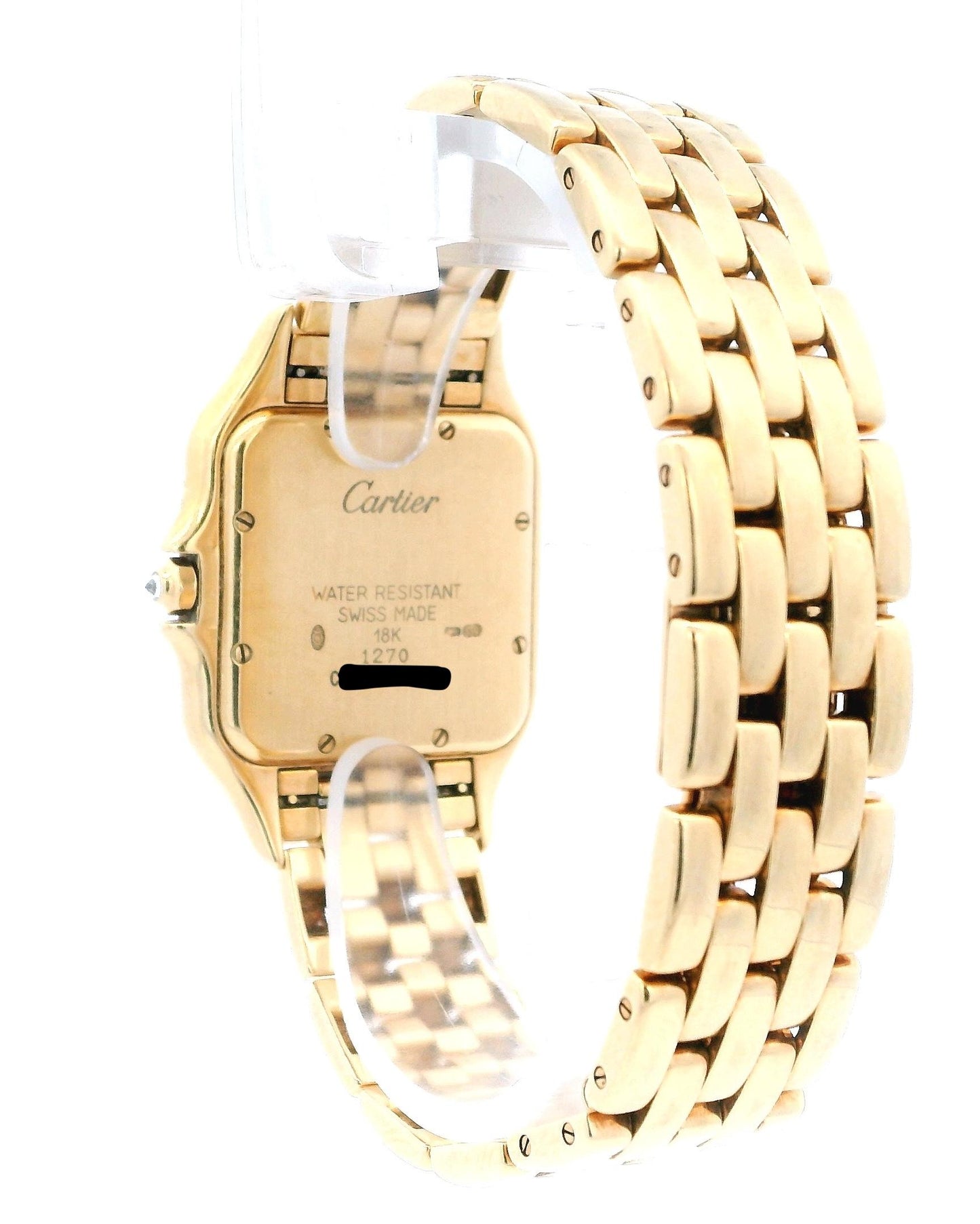Cartier Panthere WF4037B9 Large 18K Yellow Gold Diamond Bezel Watch