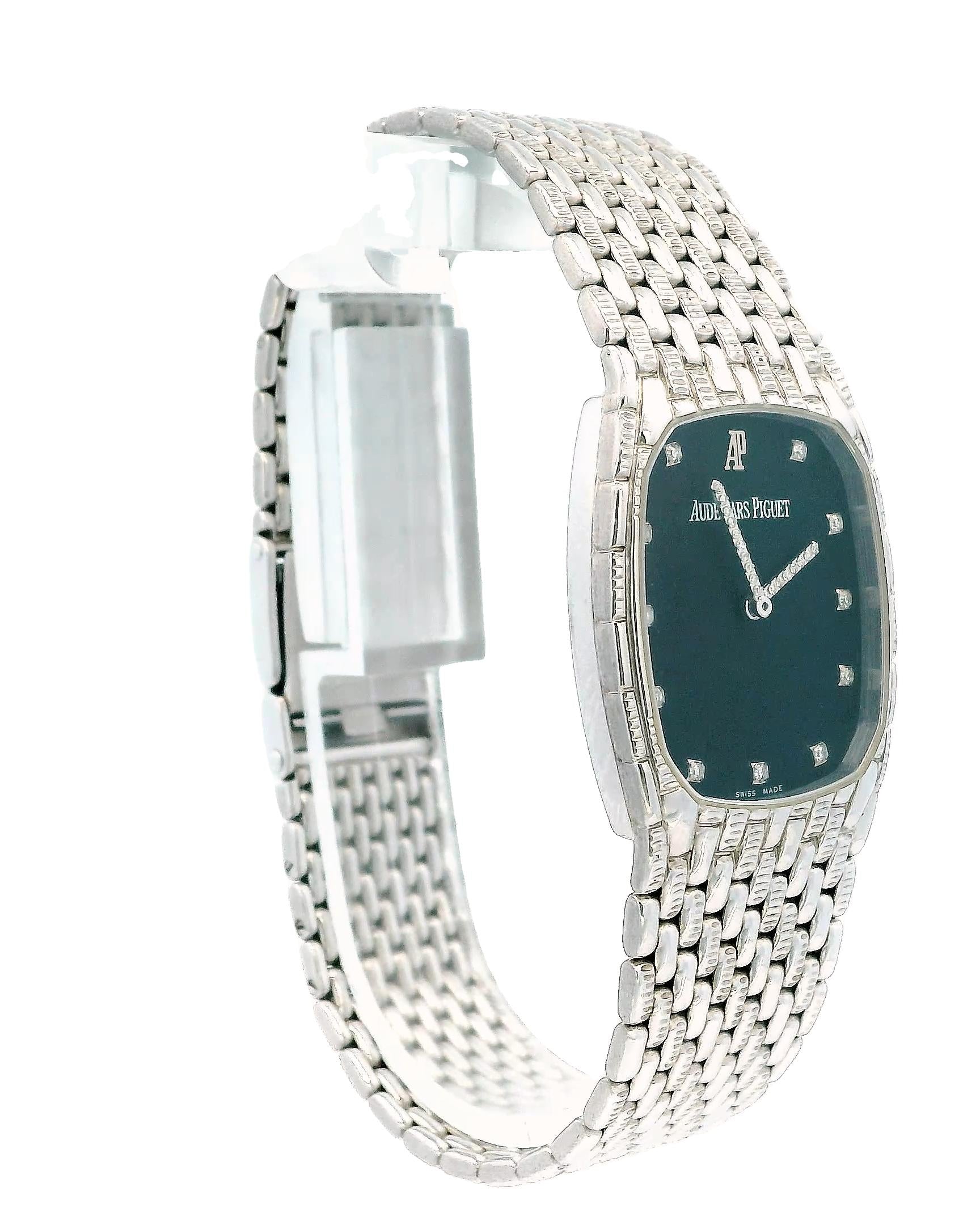 Audemars Piguet 4126 Diamond Black Dial 18K White Gold.