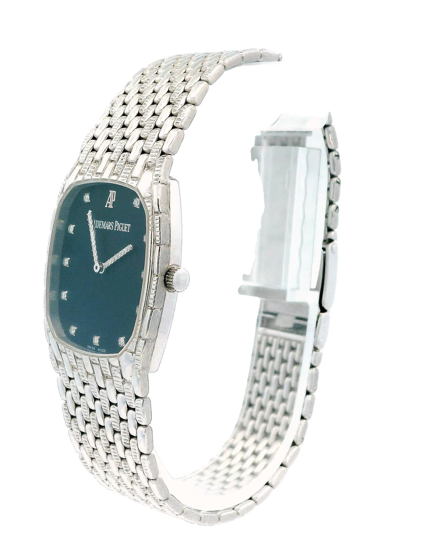Audemars Piguet 4126 Diamond Black Dial 18K White Gold.