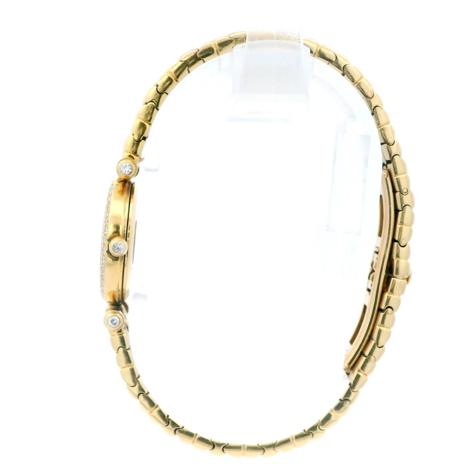 Van Cleef & Arpels Classique Quartz Watch Yellow Gold with Diamond Bezel