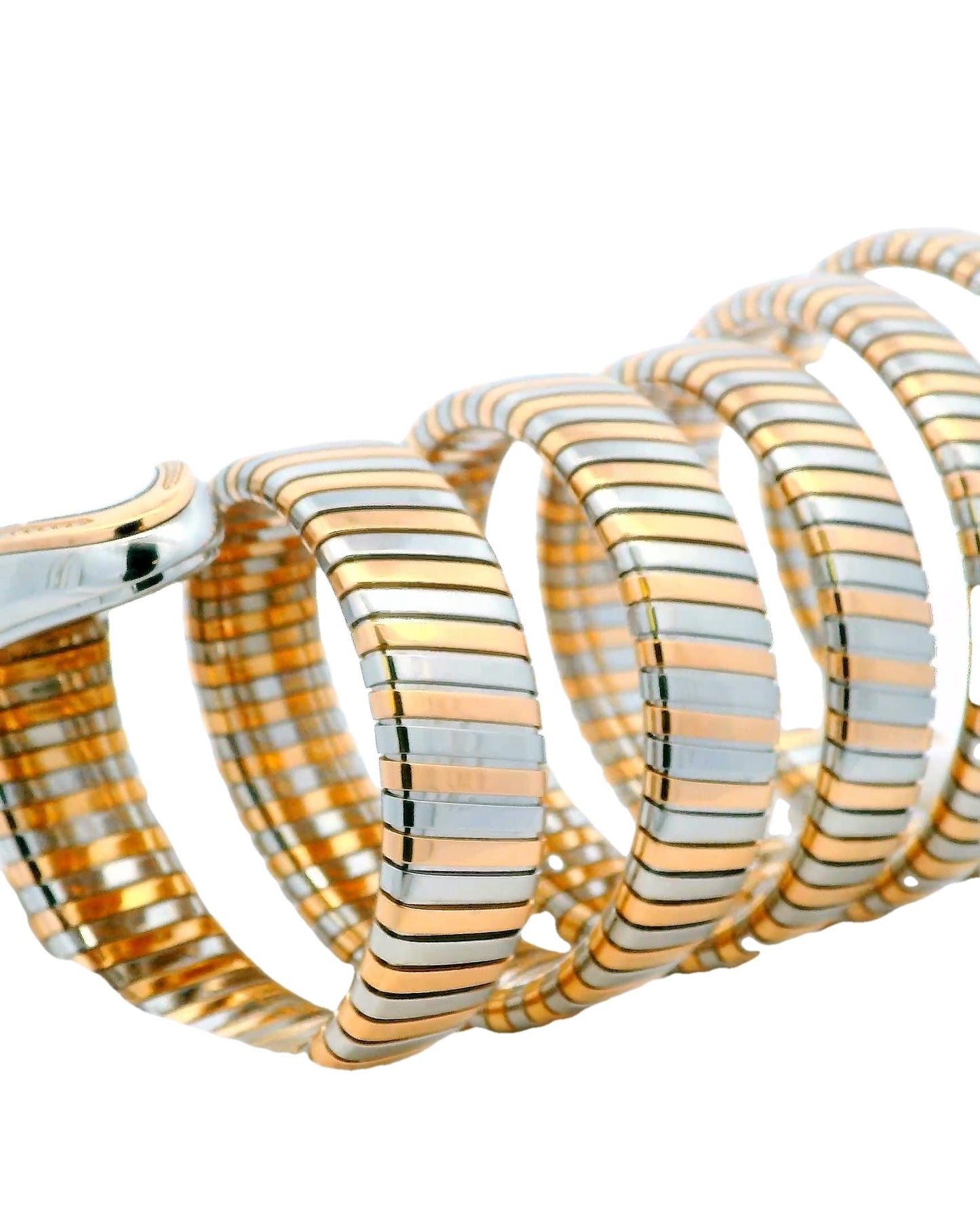 Bvlgari Serpenti SP35SPG Tubogas 6 Wraps Rose Gold & Steel Ladies Watch