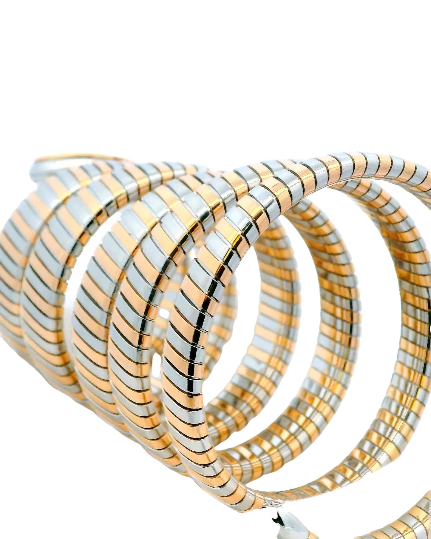 Bvlgari Serpenti SP35SPG Tubogas 6 Wraps Rose Gold & Steel Ladies Watch