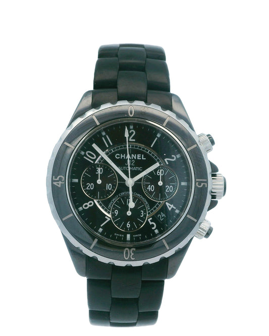 Chanel J12 Black Ceramic Chronograph Men's Watch